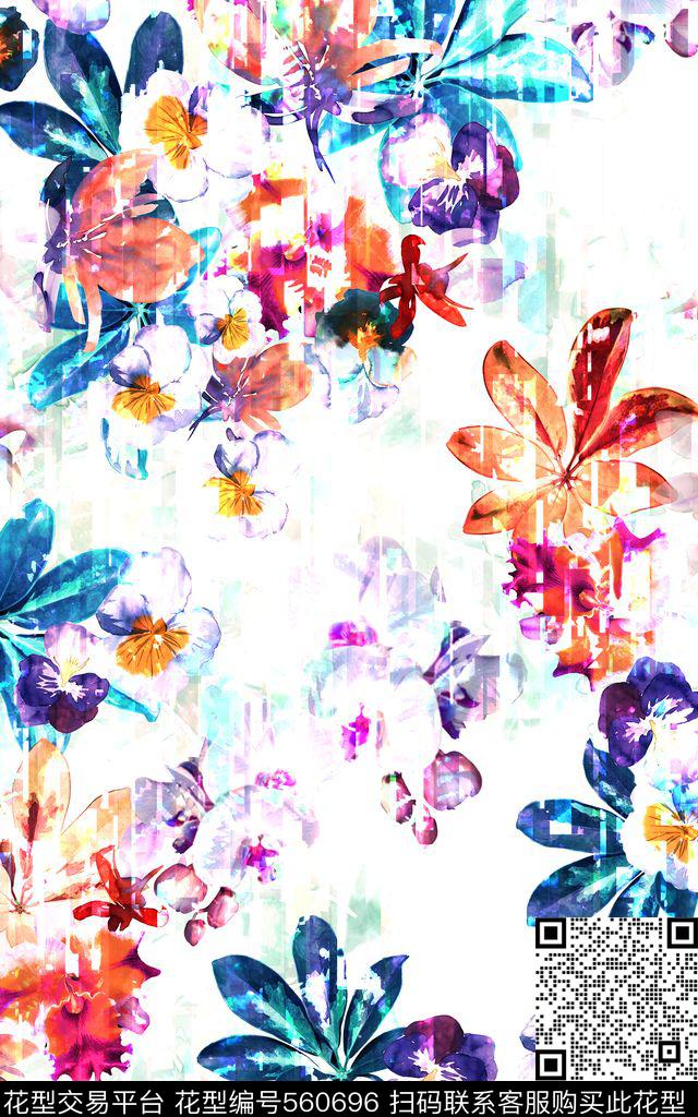 时尚残缺瑕疵数码印花华亿平台下载（图片编号: 560696） - 瓦栏（Walan）