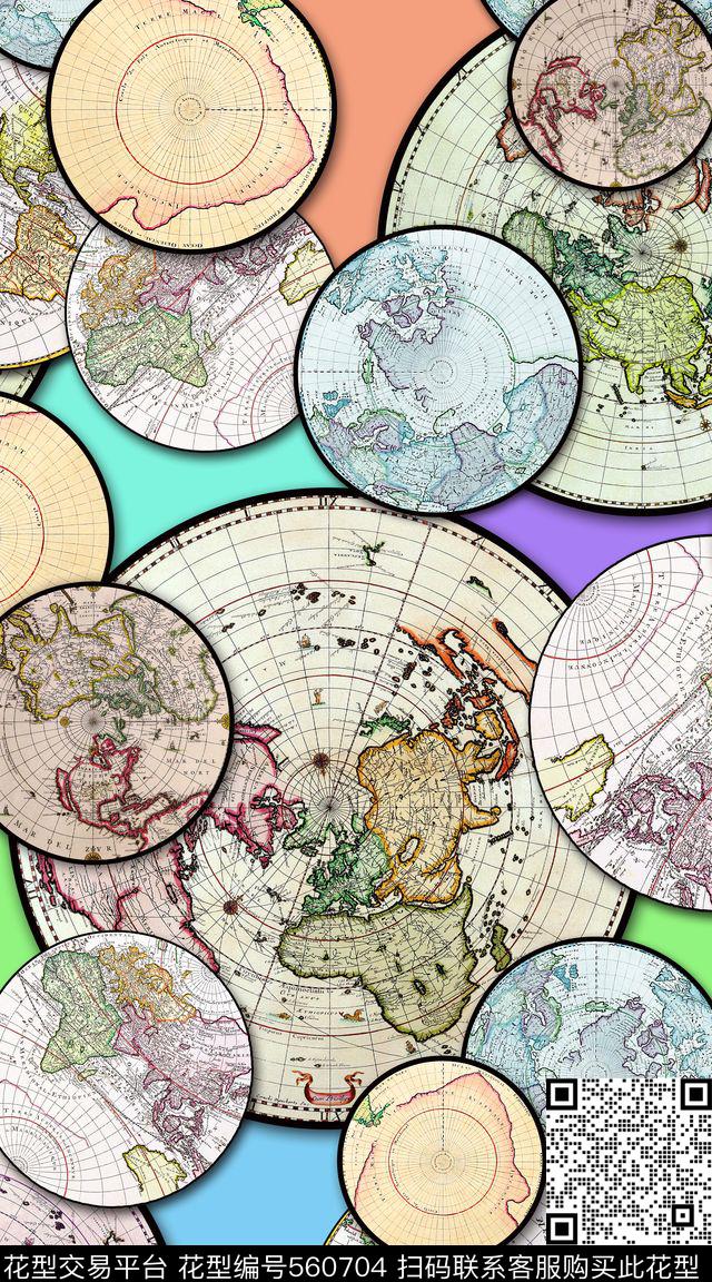 创意大牌地图数码印花华亿平台下载（图片编号: 560704） - 瓦栏（Walan）