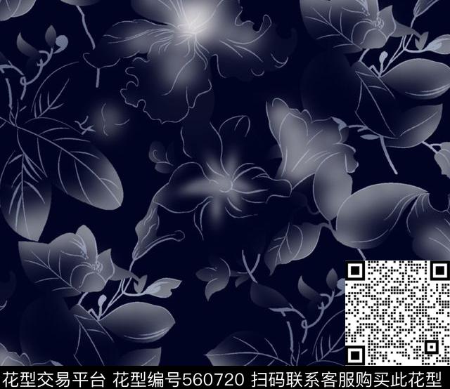 花卉欧美数码印花华亿平台下载（图片编号: 560720） - 瓦栏（Walan）