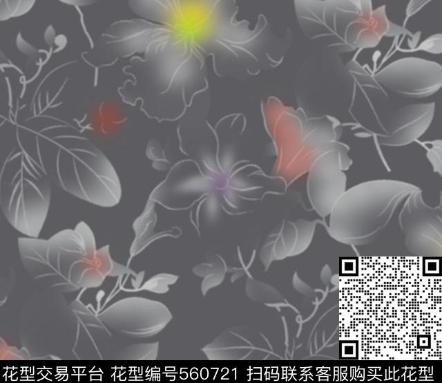 欧美花卉传统印花华亿平台下载（图片编号: 560721） - 瓦栏（Walan）