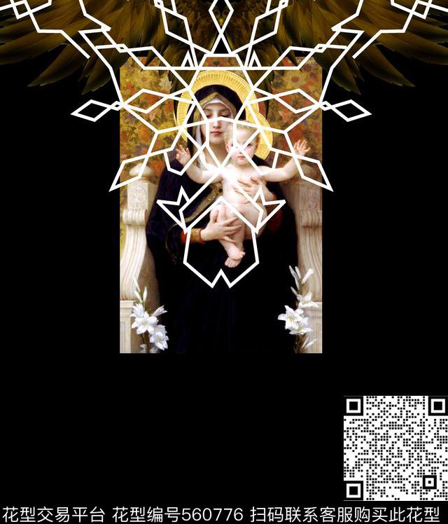 欧美宫廷潮牌数码印花华亿平台下载（图片编号: 560776） - 瓦栏（Walan）