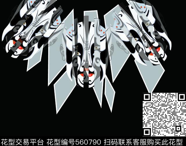 潮牌几何中国风传统印花华亿平台下载（图片编号: 560790） - 瓦栏（Walan）