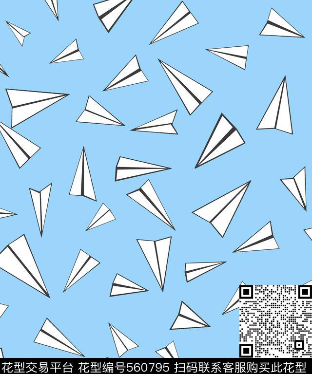 传统印花卡通纸飞机卡通传统印花华亿平台下载（图片编号: 560795） - 瓦栏（Walan）