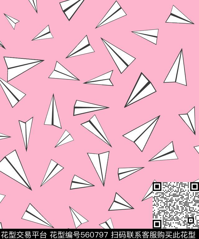 传统印花卡通纸飞机卡通传统印花华亿平台下载（图片编号: 560797） - 瓦栏（Walan）