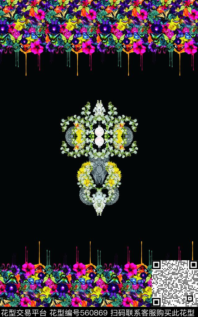 休闲浪漫樱花花卉数码印花华亿平台下载（图片编号: 560869） - 瓦栏（Walan）