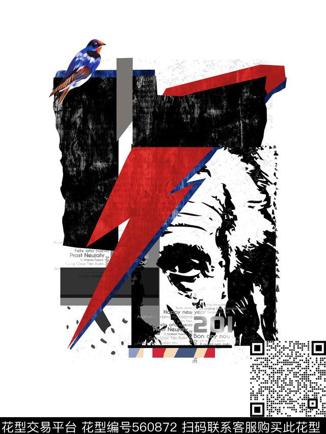 复古名人爱因斯坦数码印花华亿平台下载（图片编号: 560872） - 瓦栏（Walan）