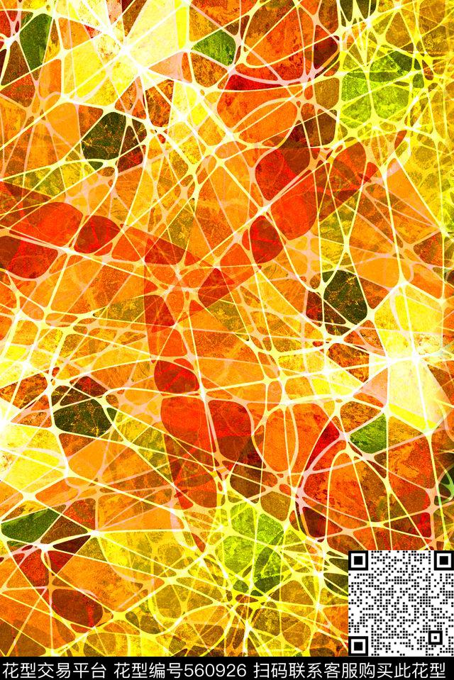 T恤百搭彩色几何数码印花华亿平台下载（图片编号: 560926） - 瓦栏（Walan）