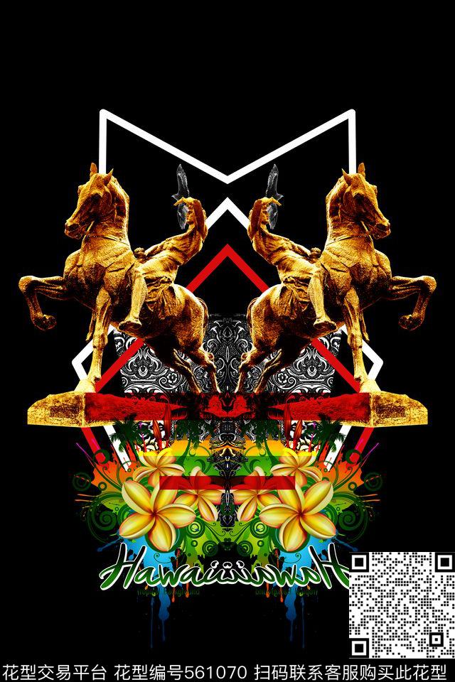 复古潮流男装数码印花华亿平台下载（图片编号: 561070） - 瓦栏（Walan）