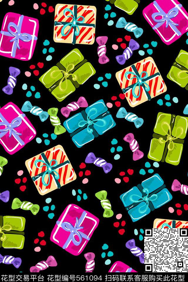 卡通糖果礼品盒传统印花华亿平台下载（图片编号: 561094） - 瓦栏（Walan）