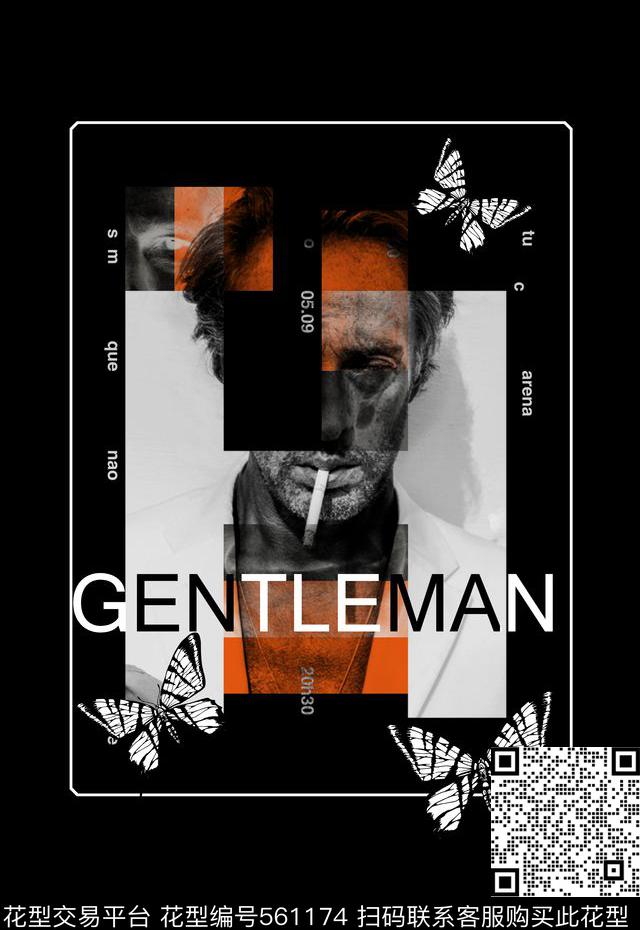 T恤卫衣潮流时尚抽象人物数码印花华亿平台下载（图片编号: 561174） - 瓦栏（Walan）