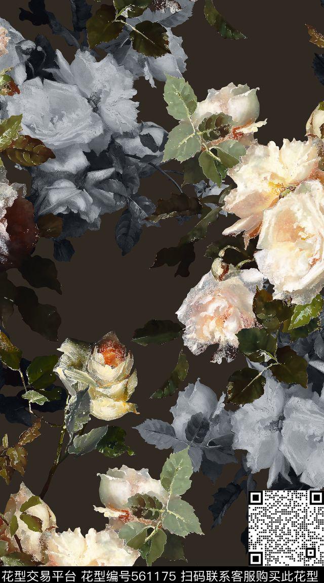 白点抽象大牌数码印花华亿平台下载（图片编号: 561175） - 瓦栏（Walan）