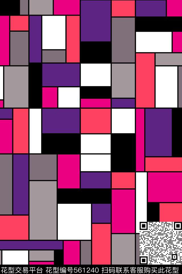 几何色块传统印花传统印花华亿平台下载（图片编号: 561240） - 瓦栏（Walan）