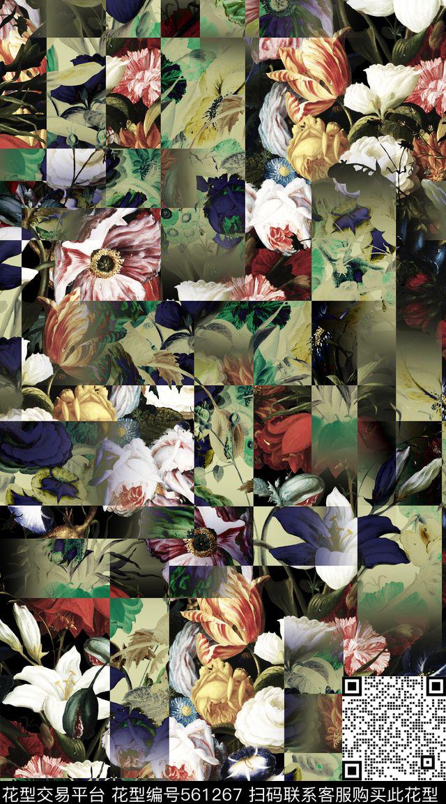 抽象大牌服装数码印花华亿平台下载（图片编号: 561267） - 瓦栏（Walan）