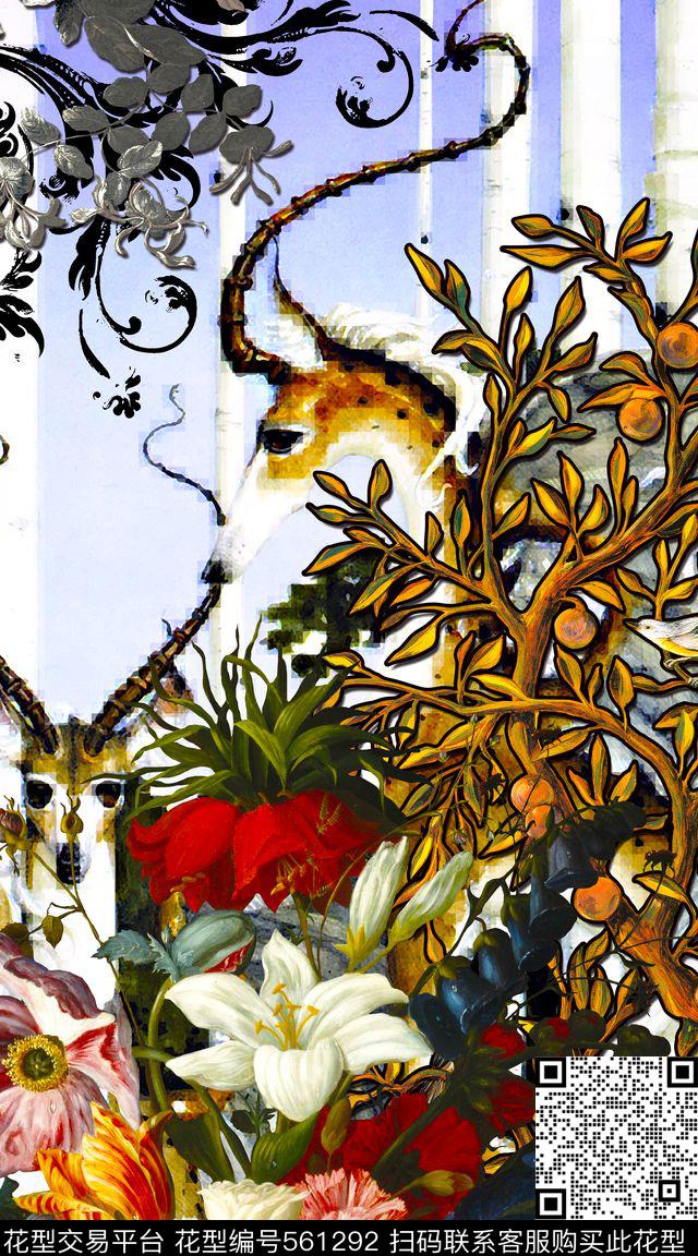 定位动物花卉数码印花华亿平台下载（图片编号: 561292） - 瓦栏（Walan）
