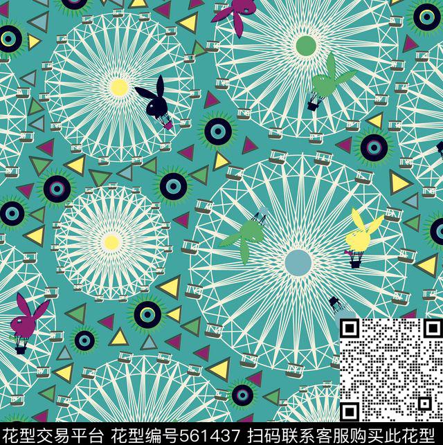 卡通Playboy潮流时尚传统印花华亿平台下载（图片编号: 561437） - 瓦栏（Walan）