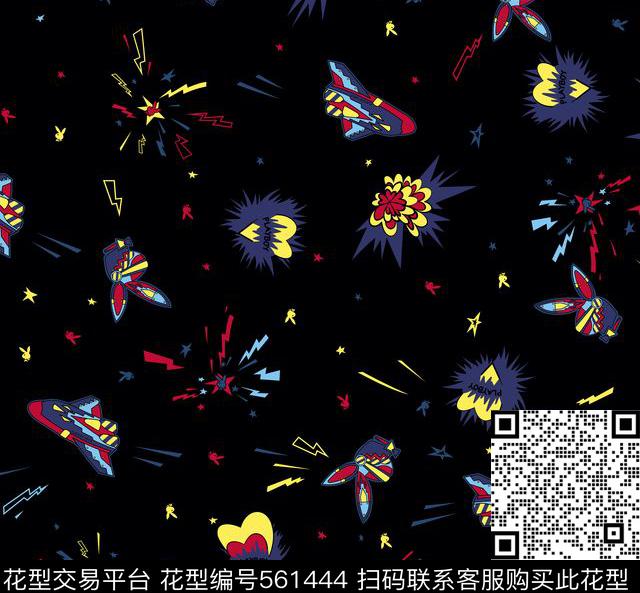 卡通Playboy花花公子传统印花华亿平台下载（图片编号: 561444） - 瓦栏（Walan）