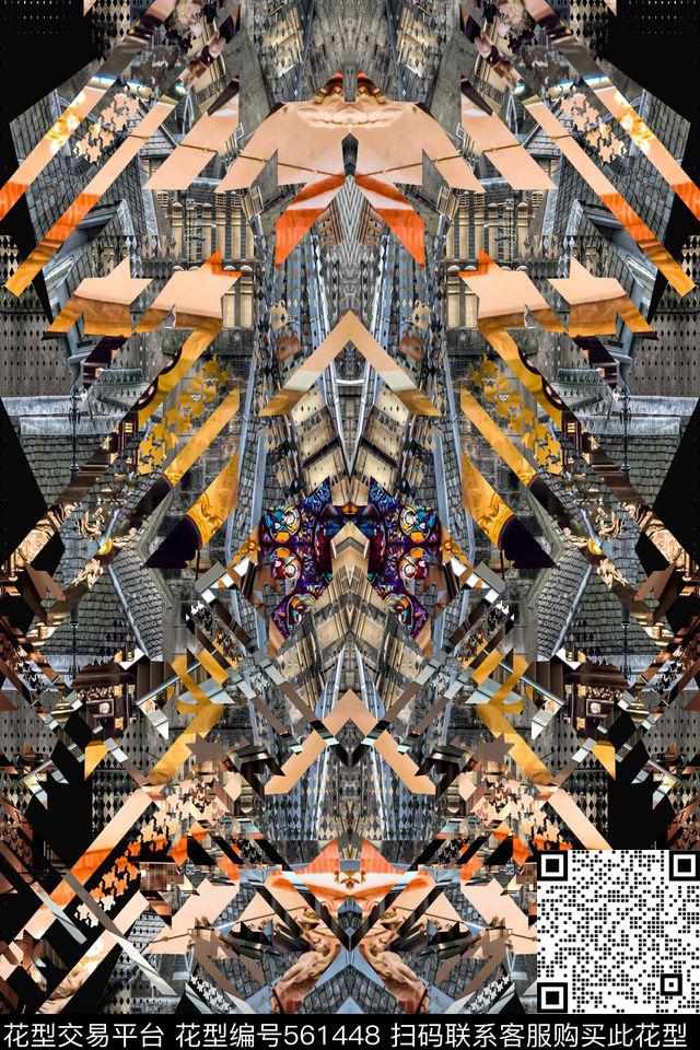 潮流复古宫廷数码印花华亿平台下载（图片编号: 561448） - 瓦栏（Walan）