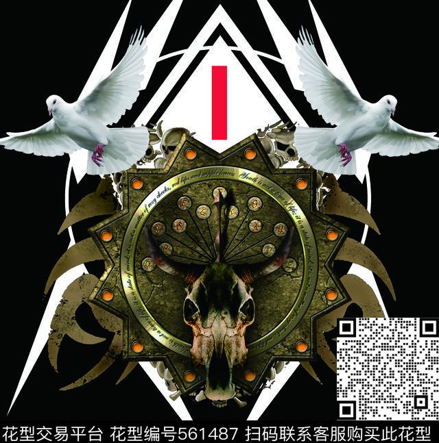 大牌牛头欧美数码印花华亿平台下载（图片编号: 561487） - 瓦栏（Walan）