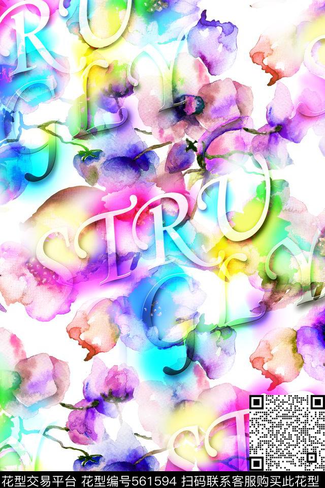 花卉数码印花华亿平台下载（图片编号: 561594） - 瓦栏（Walan）