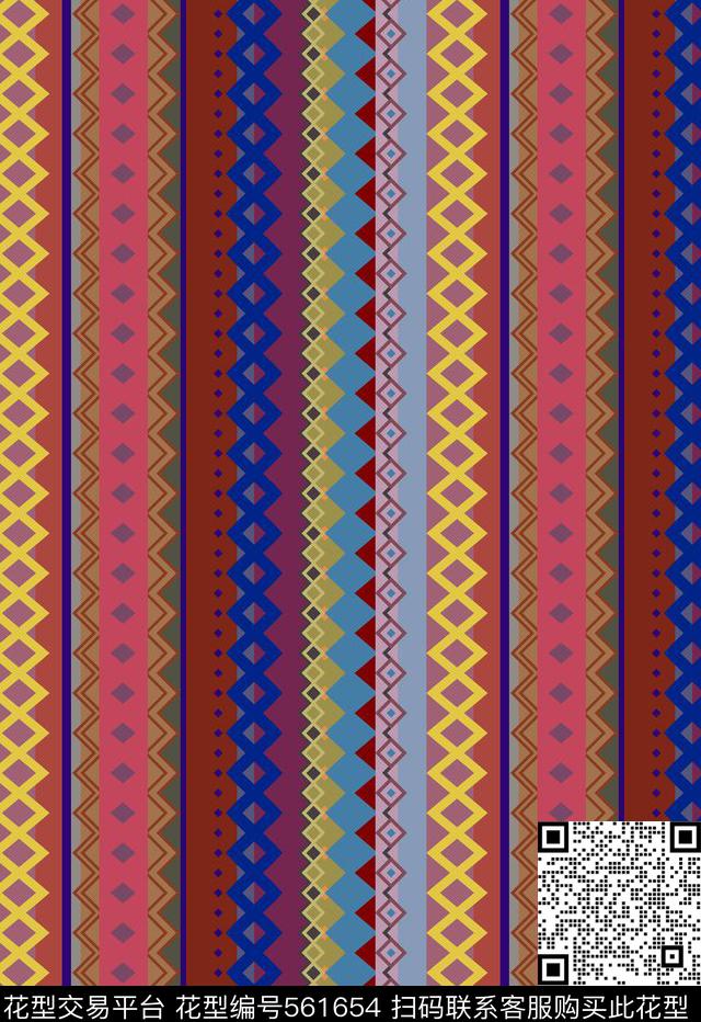 几何条纹格子传统印花华亿平台下载（图片编号: 561654） - 瓦栏（Walan）
