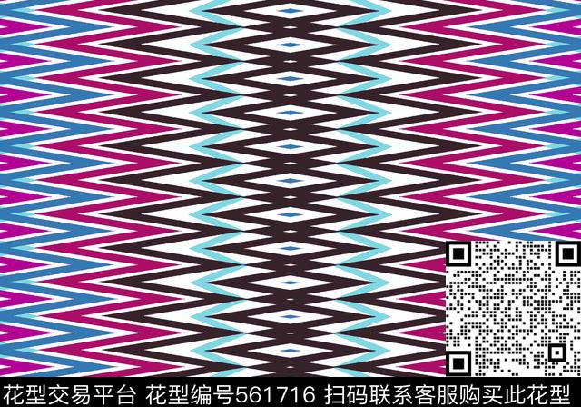 几何迷幻几何图几何花传统印花华亿平台下载（图片编号: 561716） - 瓦栏（Walan）