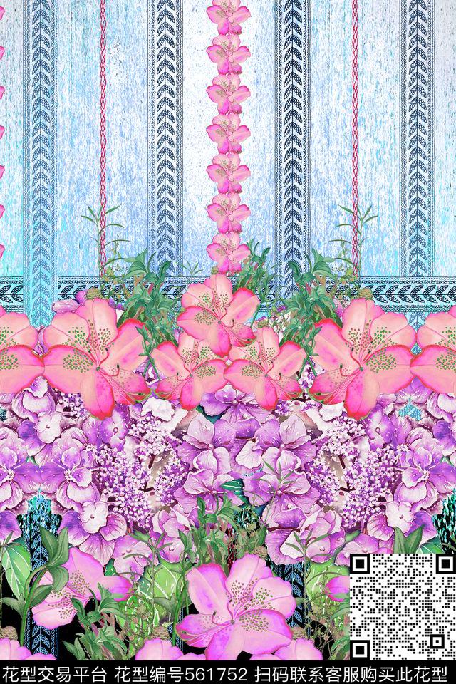 田园风欧美流行时尚MAX-定位类数码印花华亿平台下载（图片编号: 561752） - 瓦栏（Walan）