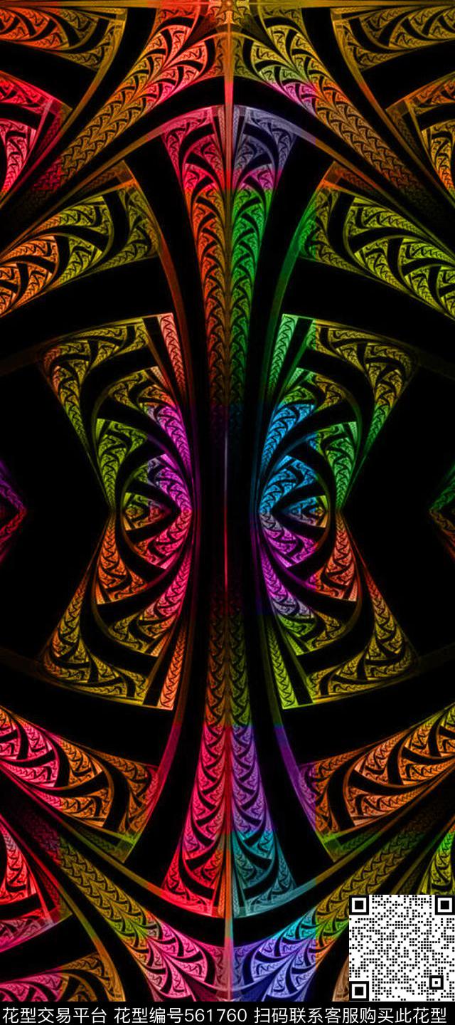 创意服装面料创意图案设计绚丽数码印花华亿平台下载（图片编号: 561760） - 瓦栏（Walan）