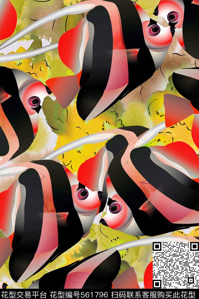 热带鱼海洋数码印花华亿平台下载（图片编号: 561796） - 瓦栏（Walan）