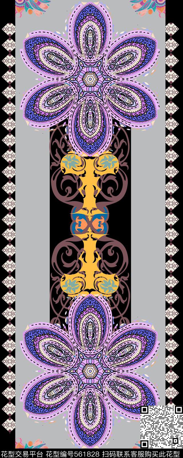 传统民族几何传统印花华亿平台下载（图片编号: 561828） - 瓦栏（Walan）