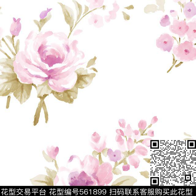 田园风格花卉数码印花华亿平台下载（图片编号: 561899） - 瓦栏（Walan）
