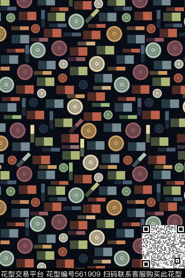 创意几何图形传统印花华亿平台下载（图片编号: 561909） - 瓦栏（Walan）
