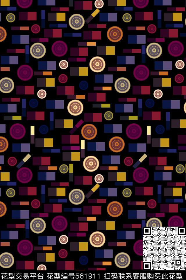 创意几何图形传统印花华亿平台下载（图片编号: 561911） - 瓦栏（Walan）