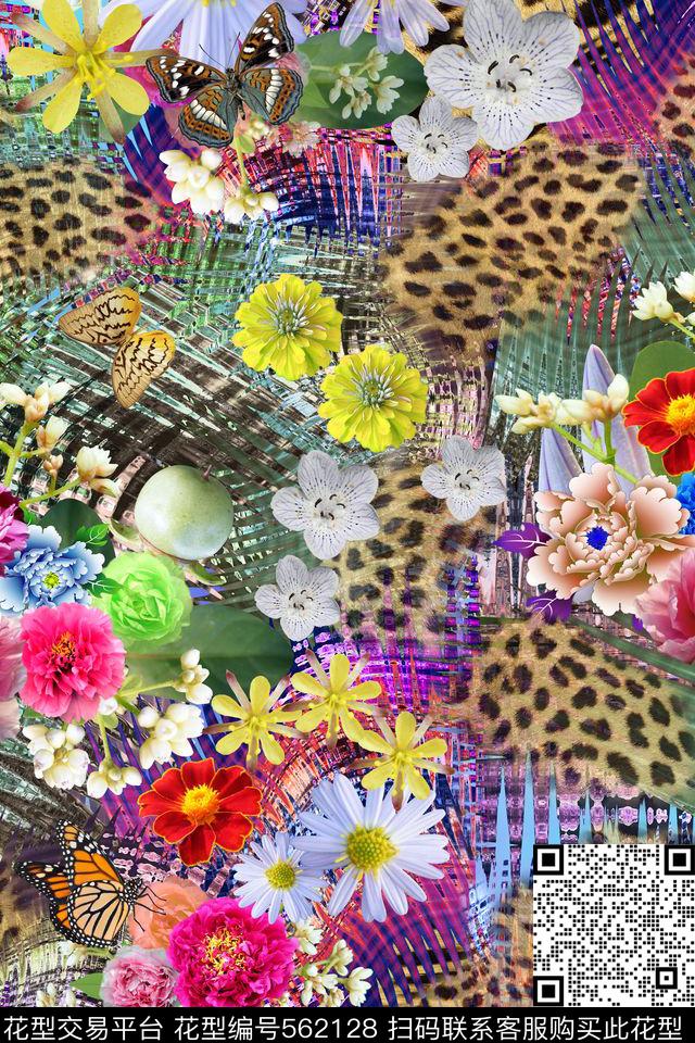 豹纹动物纹富贵数码印花华亿平台下载（图片编号: 562128） - 瓦栏（Walan）