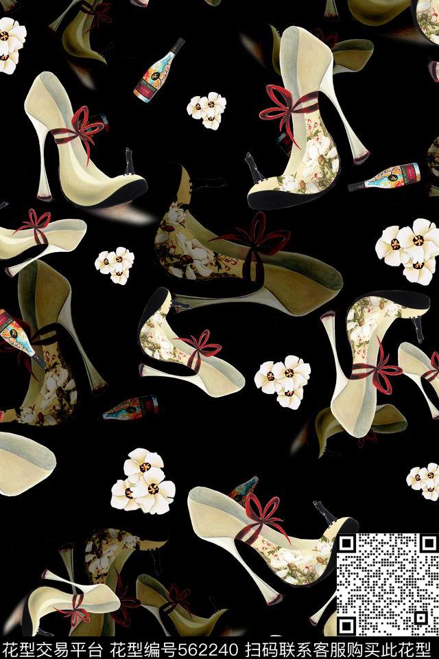 潮流时尚大牌服装面料印花数码印花华亿平台下载（图片编号: 562240） - 瓦栏（Walan）