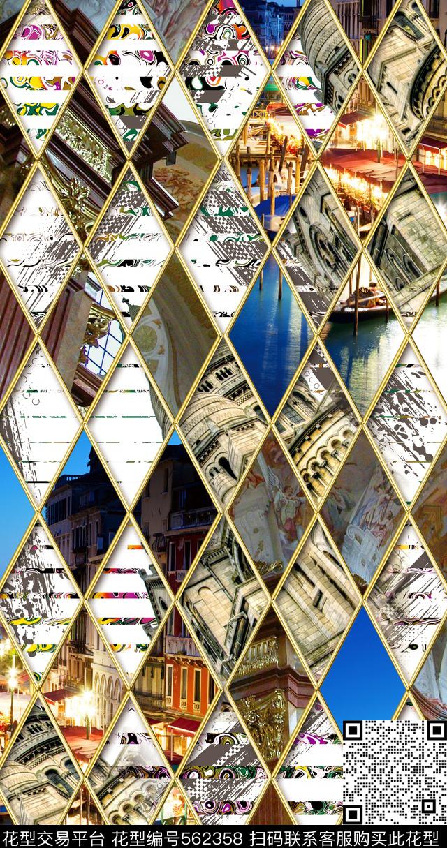 男装T恤潮流男装时尚大牌数码印花华亿平台下载（图片编号: 562358） - 瓦栏（Walan）