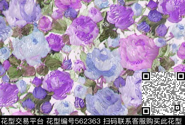 服装花卉数码数码印花华亿平台下载（图片编号: 562363） - 瓦栏（Walan）