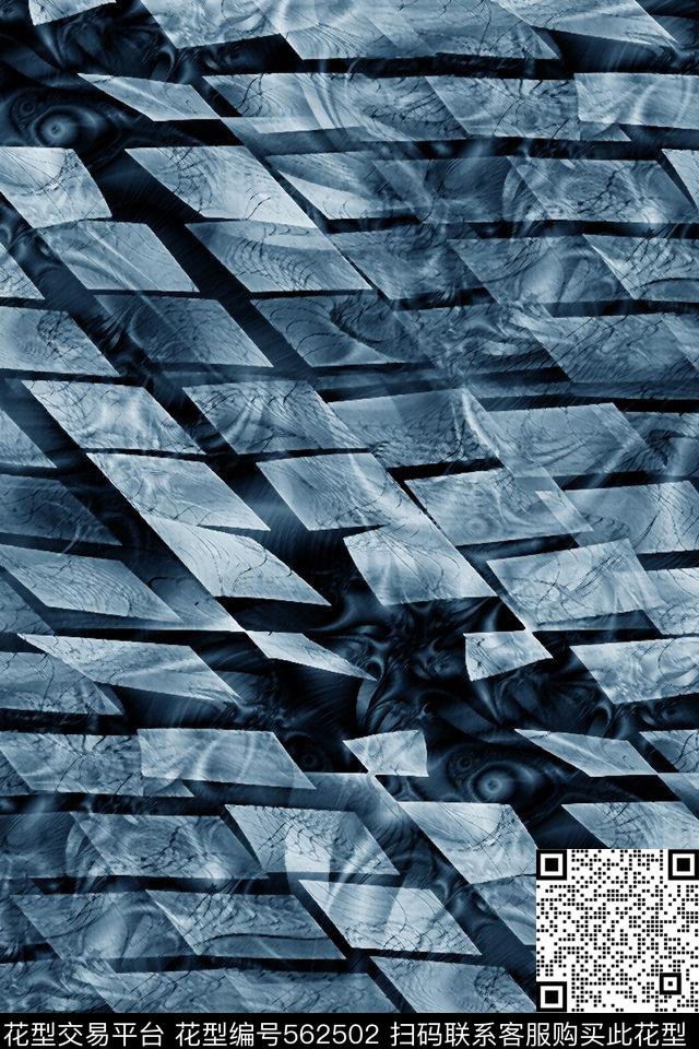 复古几何肌理服装数码印花华亿平台下载（图片编号: 562502） - 瓦栏（Walan）