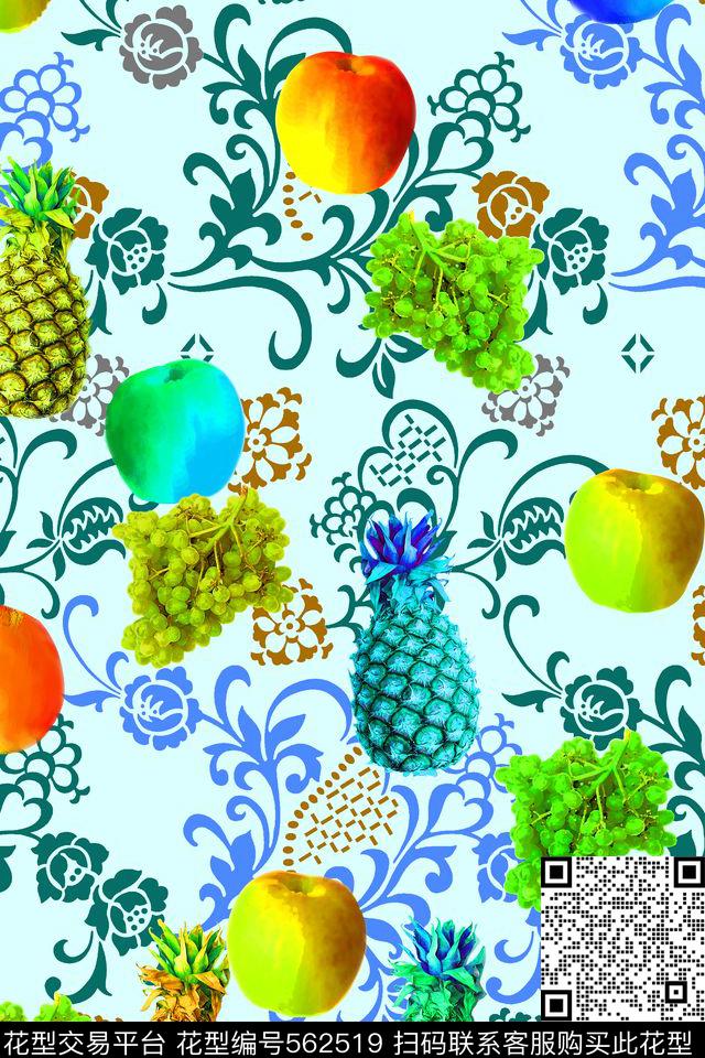 地毯手绘印花卷草纹数码印花华亿平台下载（图片编号: 562519） - 瓦栏（Walan）