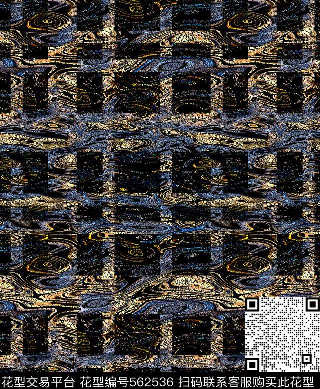 抽象男装图案纹理格子男装格子数码印花华亿平台下载（图片编号: 562536） - 瓦栏（Walan）