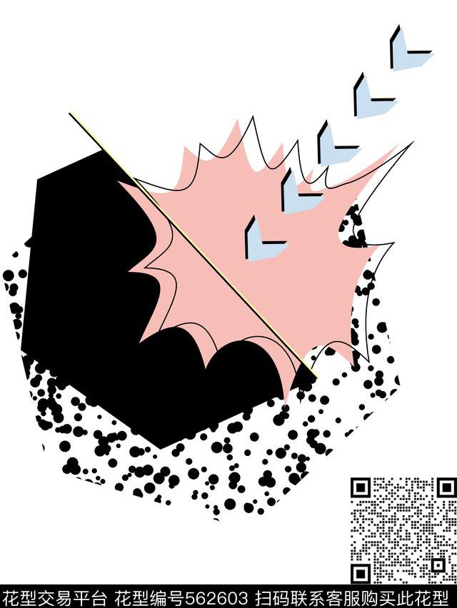 定位抽象线条传统印花华亿平台下载（图片编号: 562603） - 瓦栏（Walan）