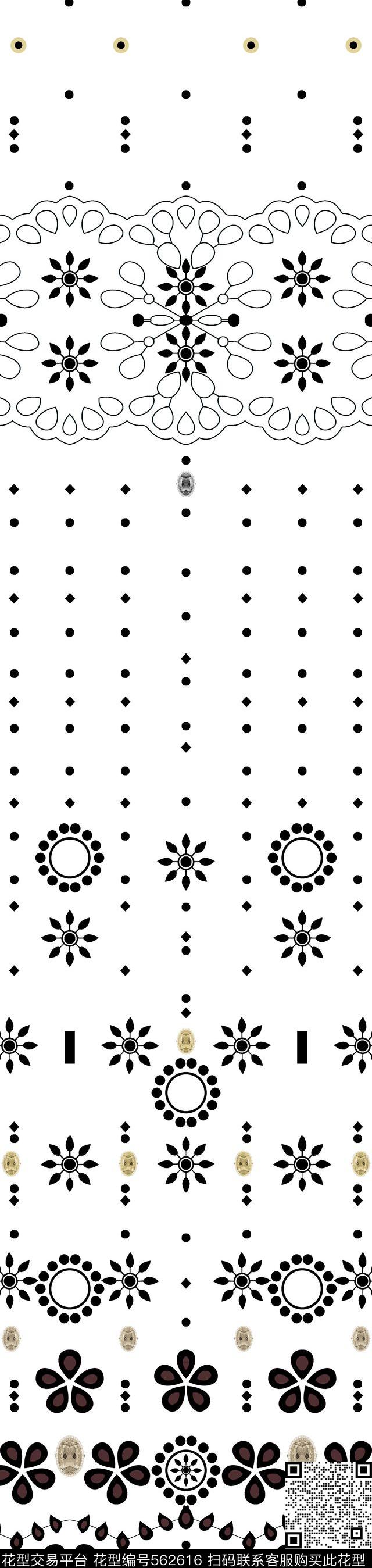定位几何花瓣传统印花华亿平台下载（图片编号: 562616） - 瓦栏（Walan）