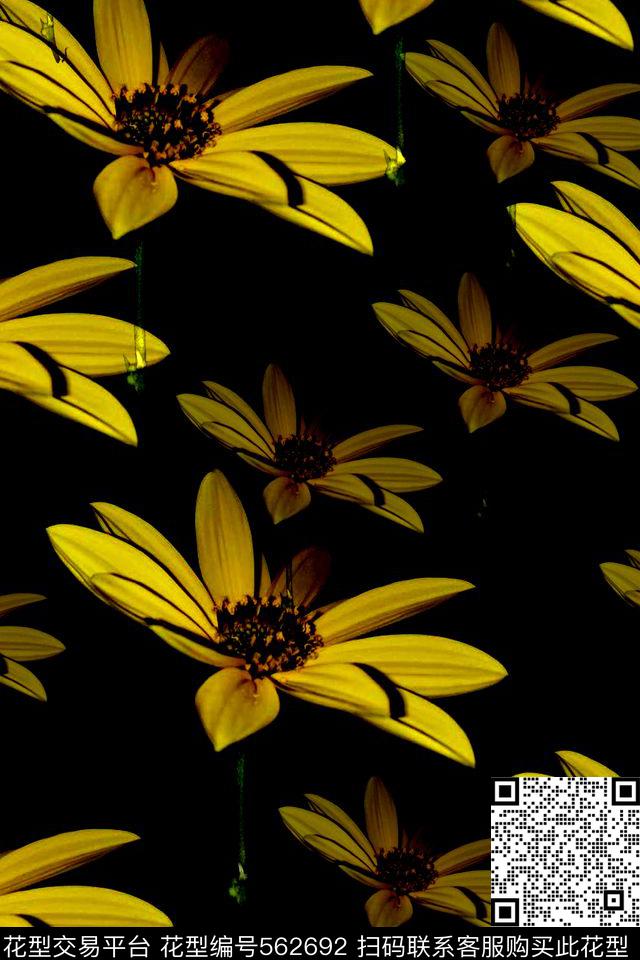 创意图案设计创意服装面料花卉数码印花华亿平台下载（图片编号: 562692） - 瓦栏（Walan）