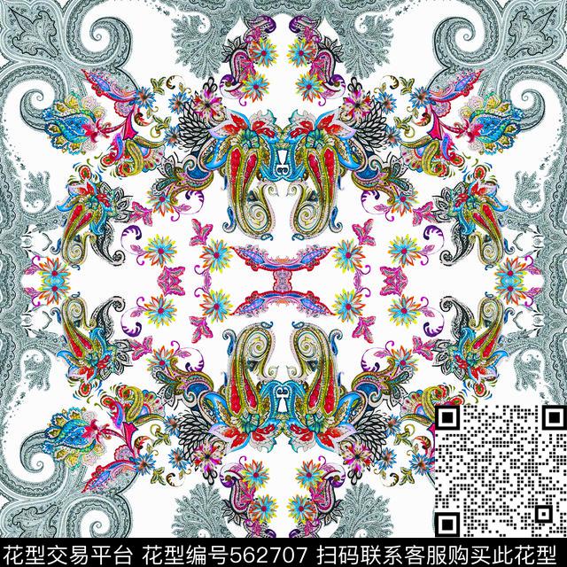 复古休闲鱼尾纹数码印花华亿平台下载（图片编号: 562707） - 瓦栏（Walan）