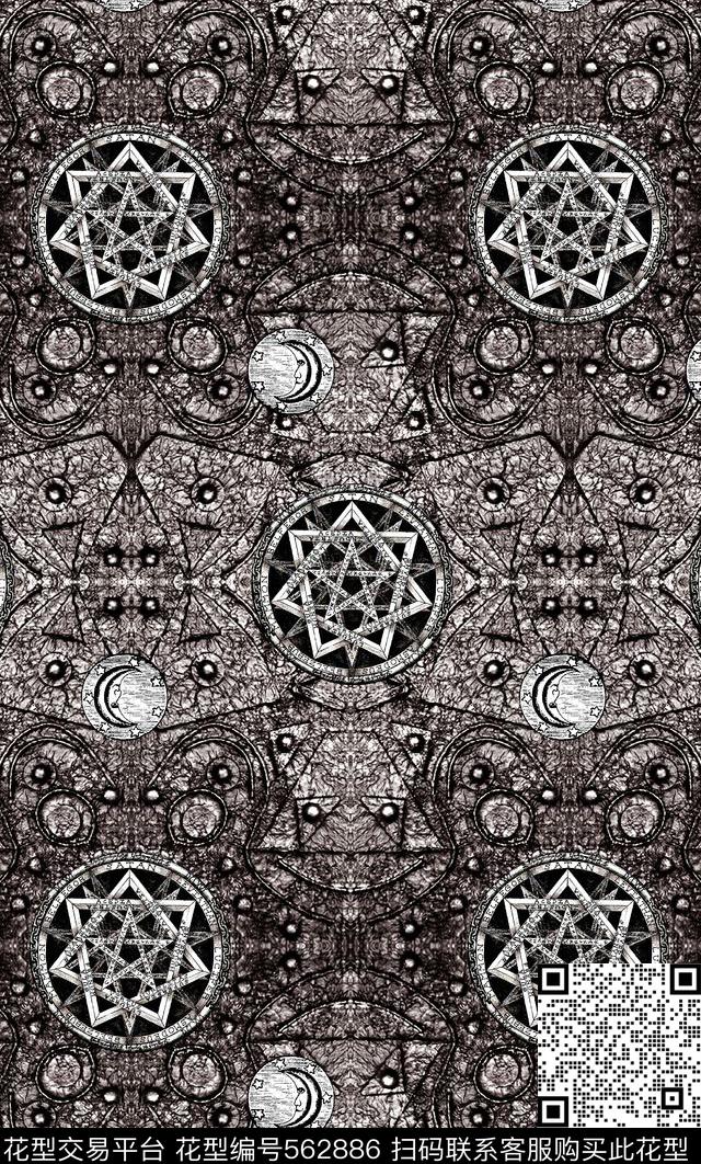 复古男装图案金属纹理男装外套数码印花华亿平台下载（图片编号: 562886） - 瓦栏（Walan）