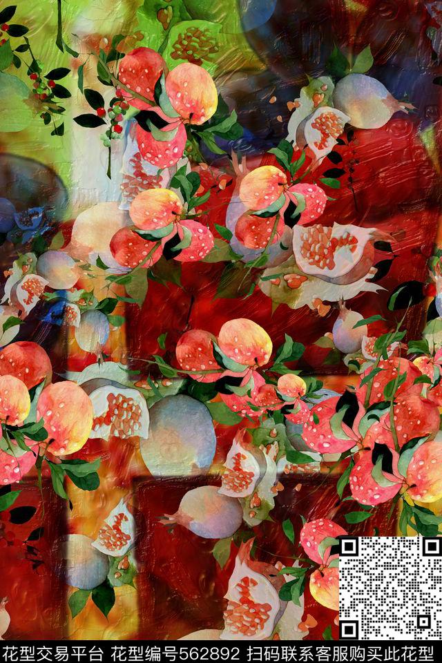 抽象连衣裙半身裙家纺数码印花华亿平台下载（图片编号: 562892） - 瓦栏（Walan）