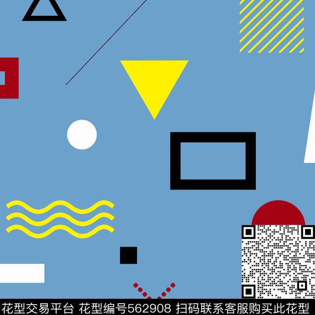 几何简约平面传统印花华亿平台下载（图片编号: 562908） - 瓦栏（Walan）