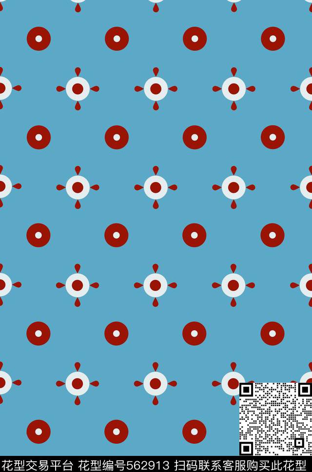 极简几何圆点传统印花华亿平台下载（图片编号: 562913） - 瓦栏（Walan）