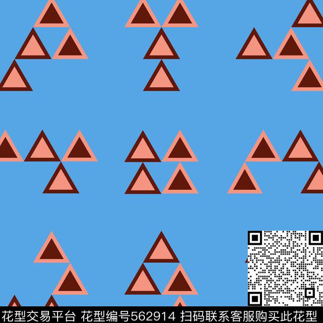 极简平面几何三角传统印花华亿平台下载（图片编号: 562914） - 瓦栏（Walan）