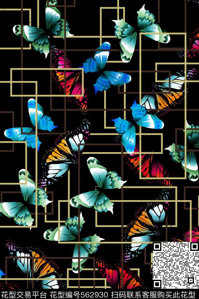 时尚几何3D数码印花华亿平台下载（图片编号: 562930） - 瓦栏（Walan）