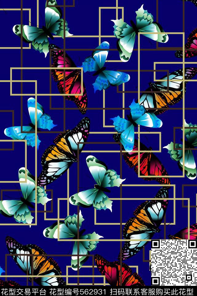 时尚几何3D数码印花华亿平台下载（图片编号: 562931） - 瓦栏（Walan）